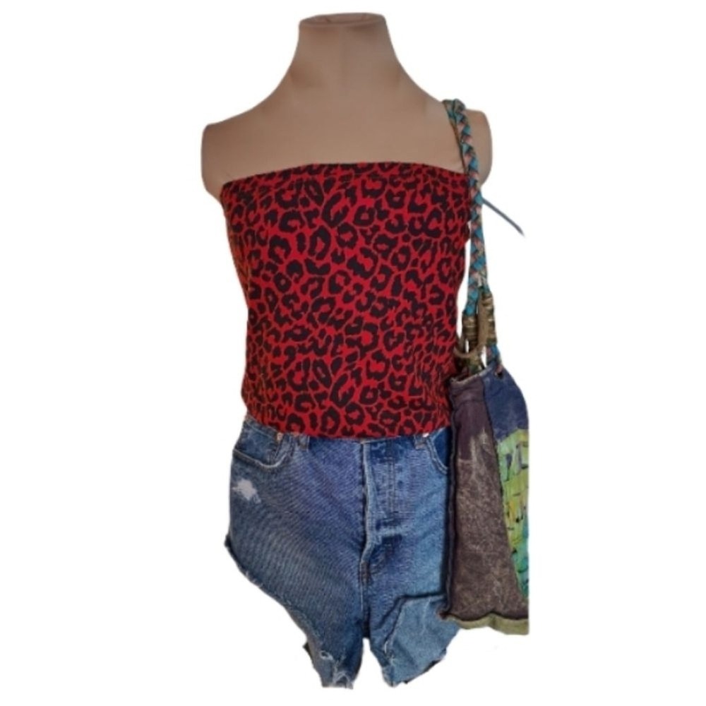 NWT New York & Co Cheetah Animal Print Shelf Bra Top Women's Small